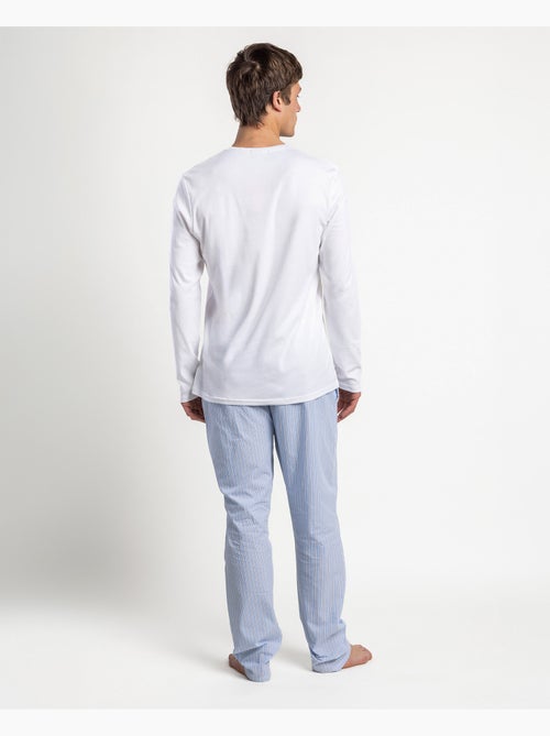 ADMAS HOME Pijama Manga Larga Popelín Home Compact para Hombre - Kiabi ADMAS HOME Pijama Manga Larga Popelín Home Compact para Hombre - Kiabi