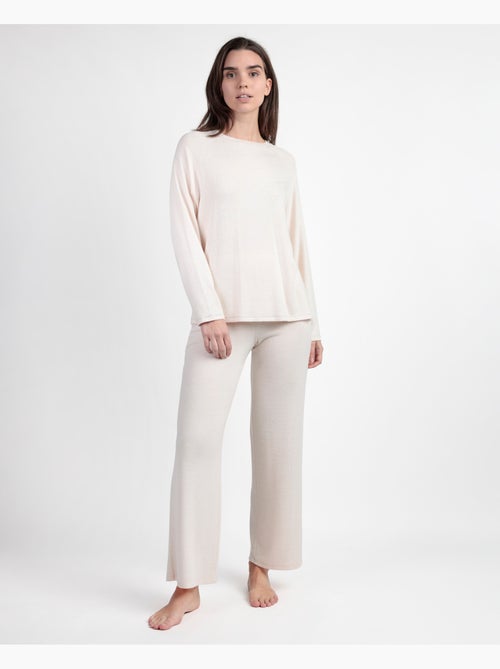 ADMAS HOME Pijama Manga Larga Soft para Mujer - Kiabi ADMAS HOME Pijama Manga Larga Soft para Mujer - Kiabi