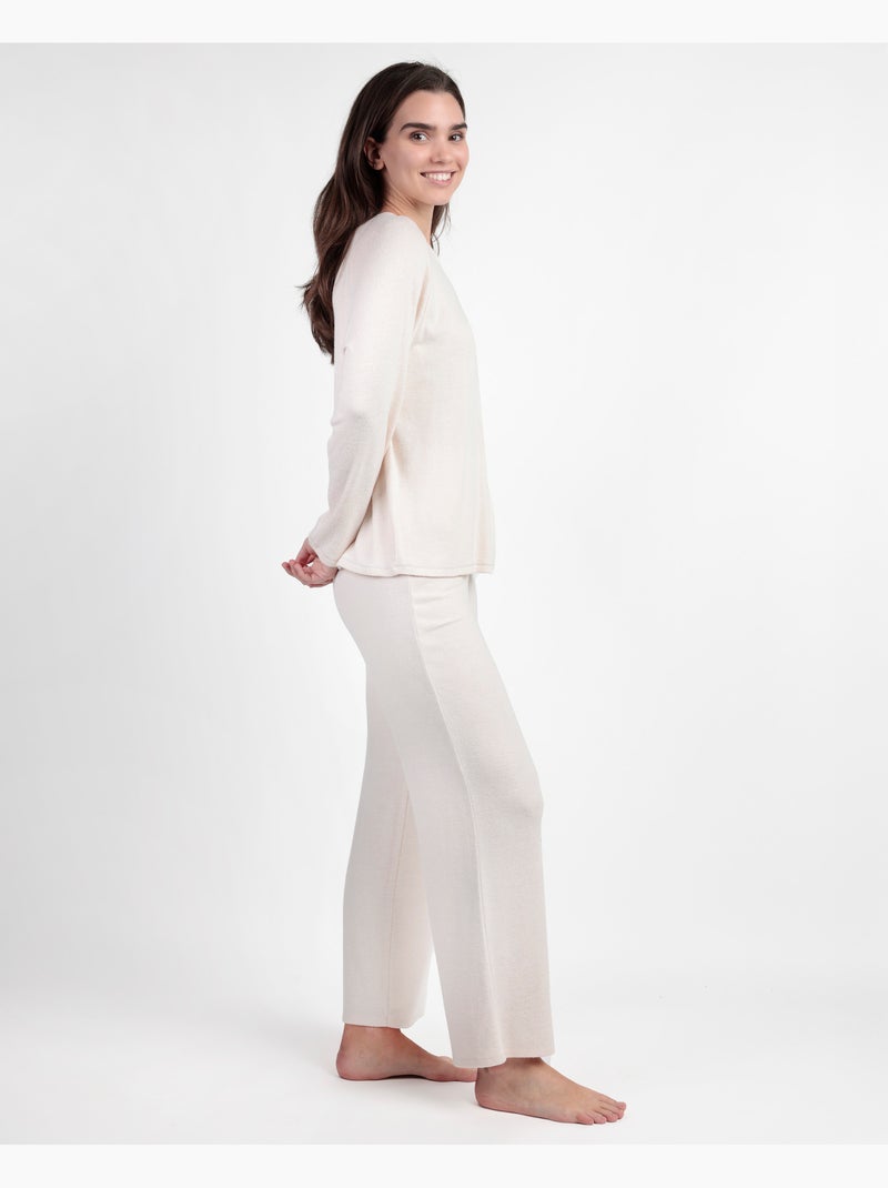 ADMAS HOME Pijama Manga Larga Soft para Mujer Crudo - Kiabi