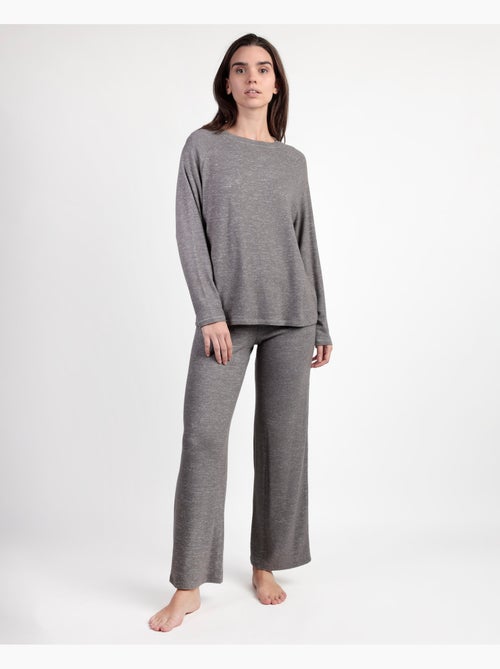 ADMAS HOME Pijama Manga Larga Soft para Mujer - Kiabi ADMAS HOME Pijama Manga Larga Soft para Mujer - Kiabi