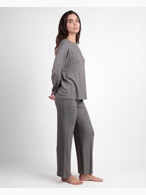 ADMAS HOME Pijama Manga Larga Soft para Mujer - Kiabi ADMAS HOME Pijama Manga Larga Soft para Mujer - Kiabi