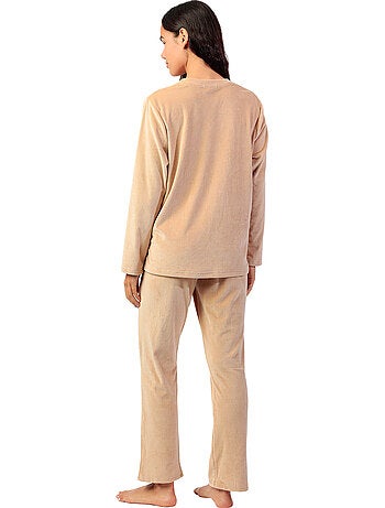 ADMAS HOME Pijama Manga Larga Terciopelo Adm Home para Mujer