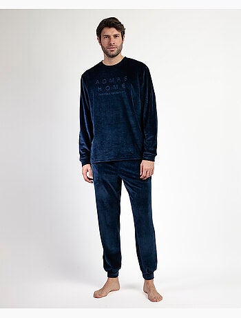 ADMAS HOME Pijama Manga Larga Terciopelo Corduroy para Hombre