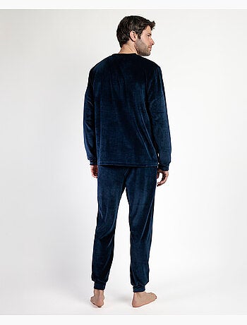 ADMAS HOME Pijama Manga Larga Terciopelo Corduroy para Hombre
