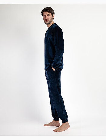 ADMAS HOME Pijama Manga Larga Terciopelo Corduroy para Hombre
