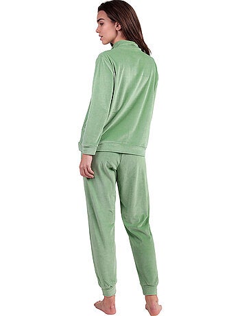 ADMAS HOME Pijama Manga Larga Terciopelo Cremallera Adm Home para Mujer