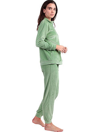 ADMAS HOME Pijama Manga Larga Terciopelo Cremallera Adm Home para Mujer