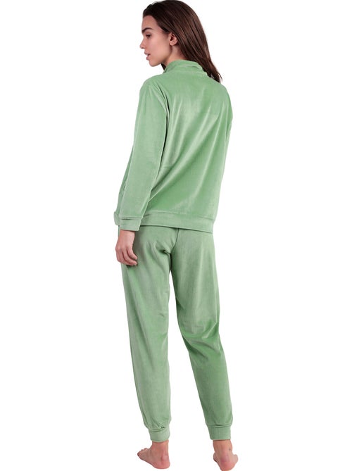 ADMAS HOME Pijama Manga Larga Terciopelo Cremallera Adm Home para Mujer - Kiabi ADMAS HOME Pijama Manga Larga Terciopelo Cremallera Adm Home para Mujer - Kiabi
