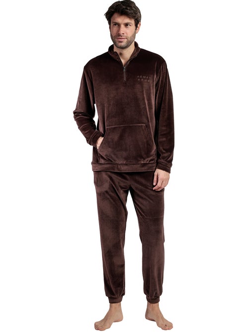 ADMAS HOME Pijama Manga Larga Terciopelo Cuello Alto Corduroy para Hombre - Kiabi ADMAS HOME Pijama Manga Larga Terciopelo Cuello Alto Corduroy para Hombre - Kiabi