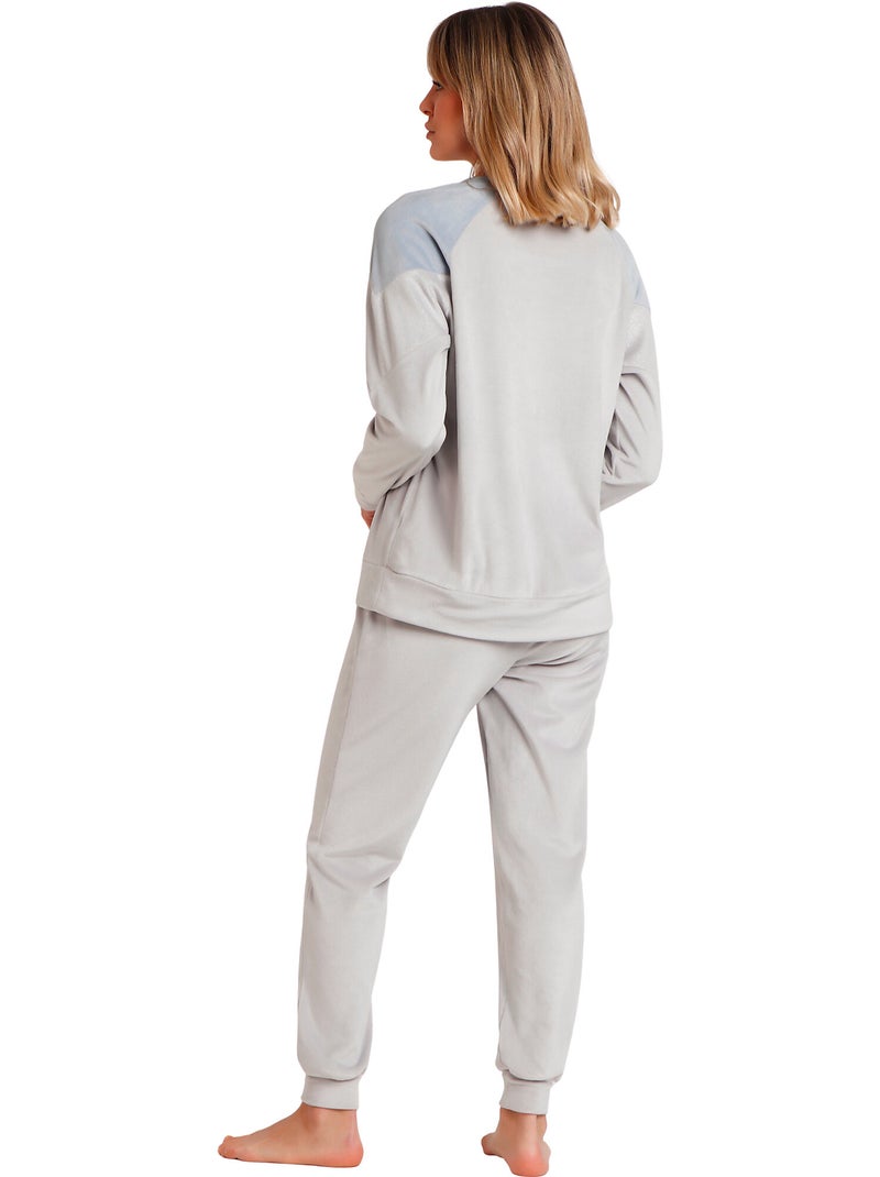 ADMAS HOME Pijama Manga Larga Velvet Soft Home para Mujer Gris - Kiabi