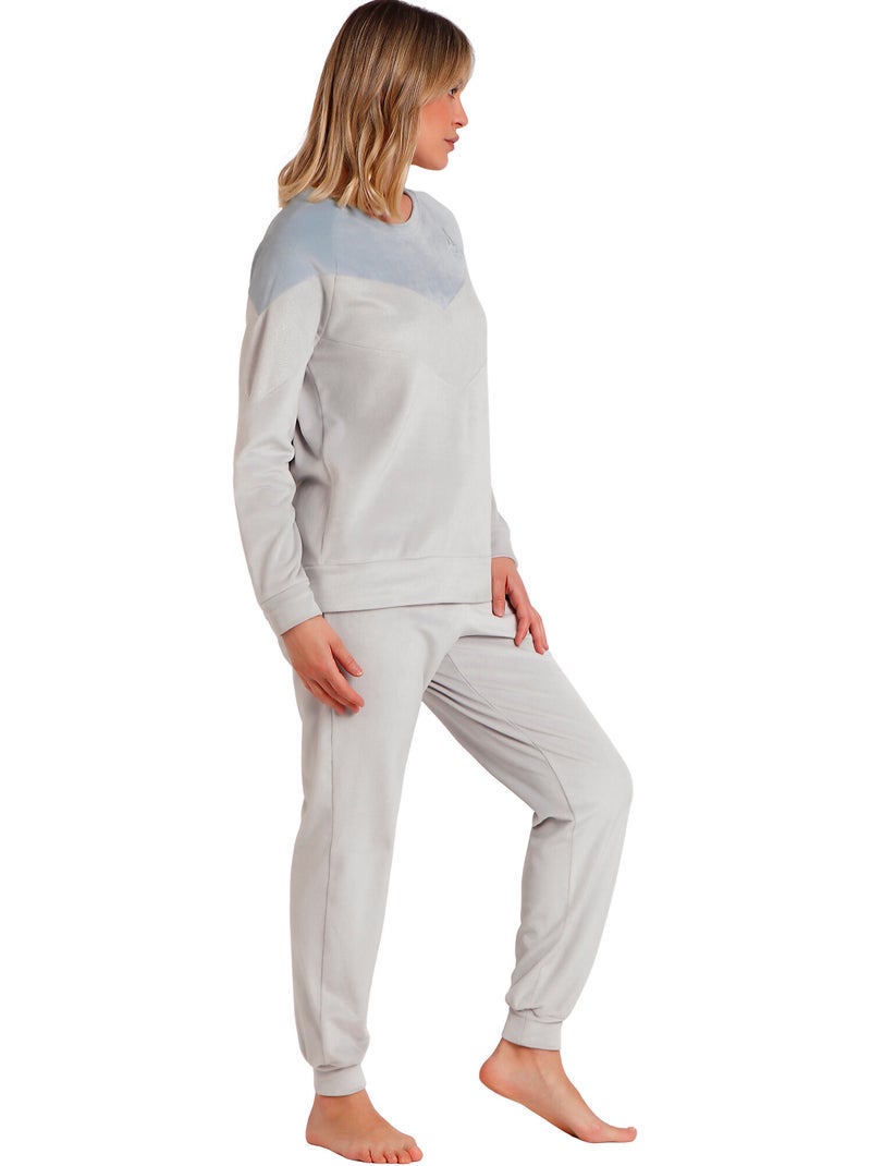 ADMAS HOME Pijama Manga Larga Velvet Soft Home para Mujer Gris - Kiabi