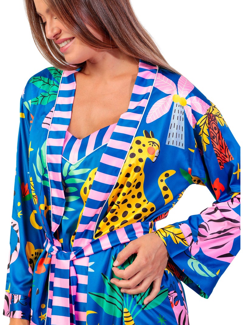 ADMAS LUXURY Bata Manga Larga Luxe Sauvage para Mujer Multicolor - Kiabi