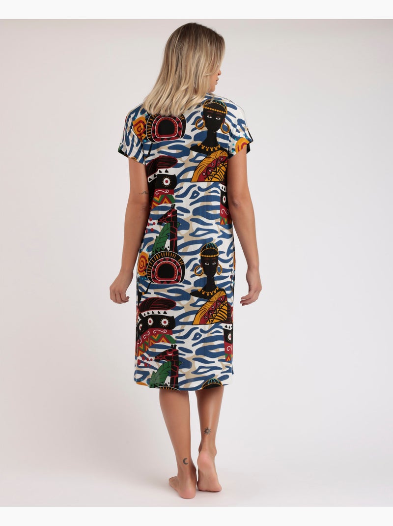 ADMAS LUXURY Camisola Manga Caída Luxury African para Mujer Multicolor - Kiabi