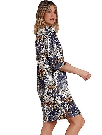 ADMAS LUXURY Camisola Manga Francesa Luxury Leopard para Mujer