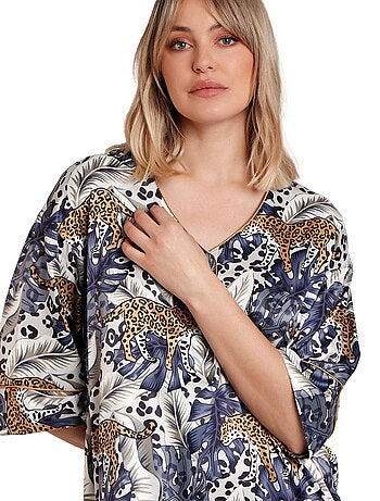 ADMAS LUXURY Camisola Manga Francesa Luxury Leopard para Mujer