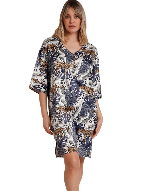 ADMAS LUXURY Camisola Manga Francesa Luxury Leopard para Mujer - Kiabi ADMAS LUXURY Camisola Manga Francesa Luxury Leopard para Mujer - Kiabi
