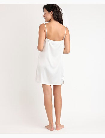 ADMAS LUXURY Camisola Tirantes Novia Plumas Marabu para Mujer