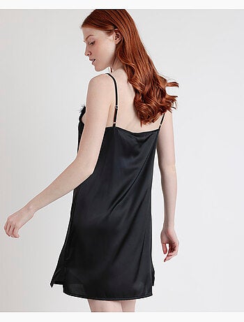 ADMAS LUXURY Camisola Tirantes Novia Plumas Marabu para Mujer