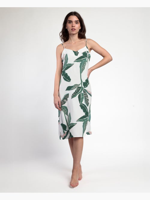 ADMAS LUXURY Camisola Tirantes Popelín Luxury Leaves para Mujer - Kiabi ADMAS LUXURY Camisola Tirantes Popelín Luxury Leaves para Mujer - Kiabi
