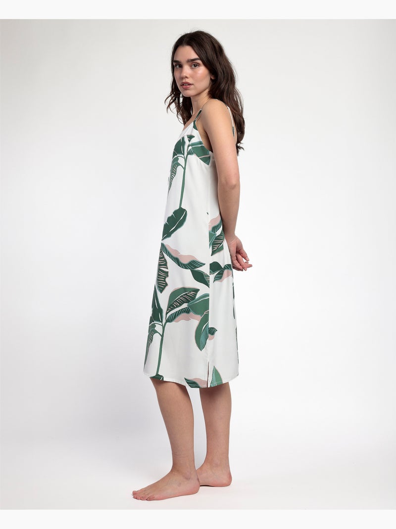 ADMAS LUXURY Camisola Tirantes Popelín Luxury Leaves para Mujer Verde bosque - Kiabi