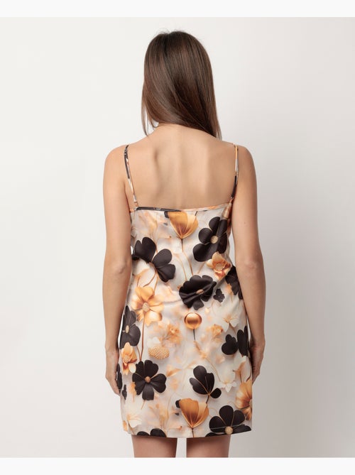 ADMAS LUXURY Camisola Tirantes Satinada Luxury Flowers para Mujer - Kiabi
