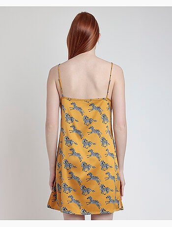 ADMAS LUXURY Camisola Tirantes Zebra Gold para Mujer