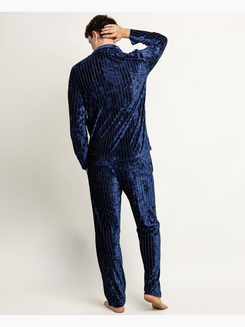 ADMAS LUXURY Pijama Abierto Manga Larga Luxe Stripes para Hombre - Kiabi ADMAS LUXURY Pijama Abierto Manga Larga Luxe Stripes para Hombre - Kiabi