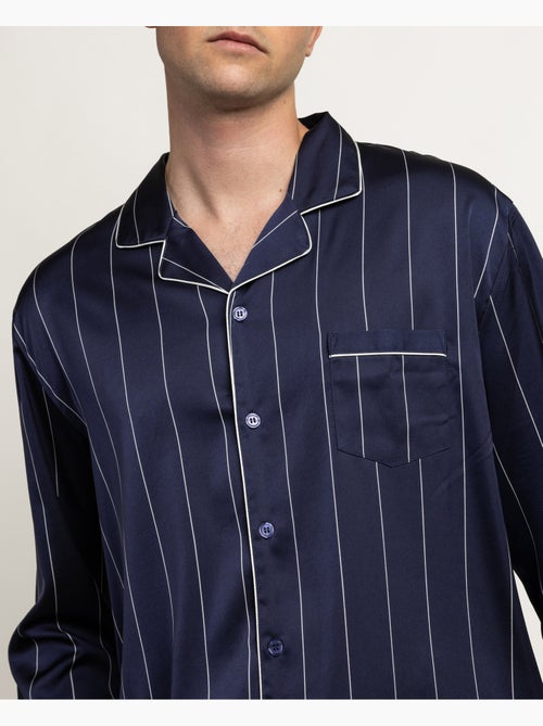 ADMAS LUXURY Pijama Abierto Manga Larga Luxury Diplomatic para Hombre - Kiabi