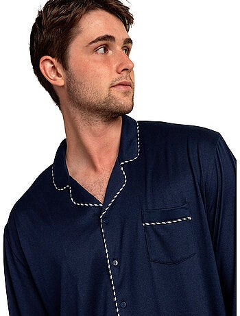 ADMAS LUXURY Pijama Abierto Manga Larga Luxury Pearl para Hombre