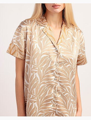 ADMAS LUXURY Pijama Manga Corta Luxe Leaves para Mujer