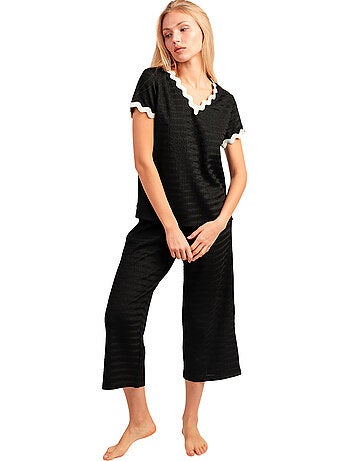 ADMAS LUXURY Pijama Manga Corta Luxe Waves para Mujer