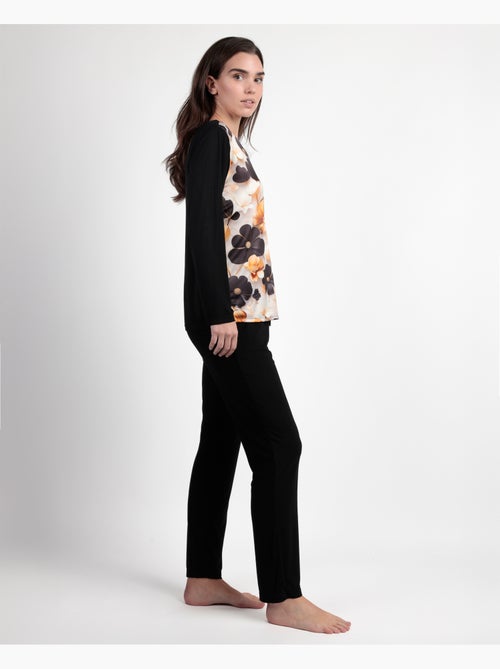ADMAS LUXURY Pijama Manga Larga Luxury Flowers para Mujer - Kiabi ADMAS LUXURY Pijama Manga Larga Luxury Flowers para Mujer - Kiabi