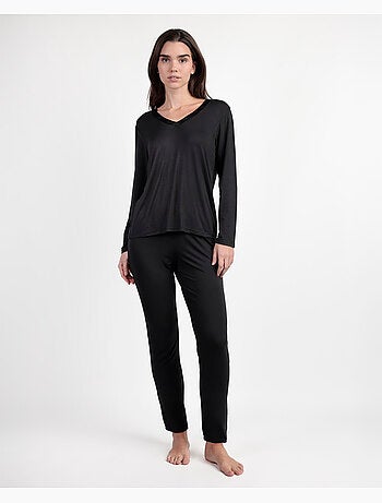 ADMAS LUXURY Pijama Manga Larga Luxury Lisos para Mujer