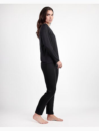 ADMAS LUXURY Pijama Manga Larga Luxury Lisos para Mujer