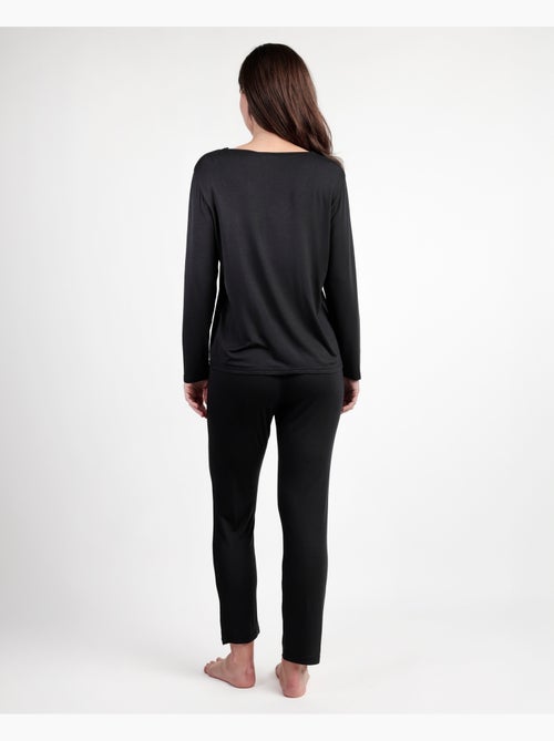 ADMAS LUXURY Pijama Manga Larga Luxury Lisos para Mujer - Kiabi