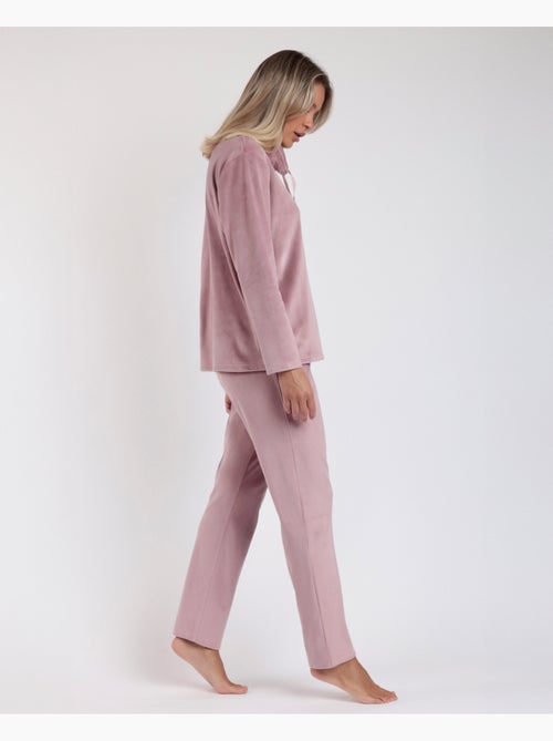 ADMAS LUXURY Pijama Manga Larga Velvet Tracksuit para Mujer - Kiabi ADMAS LUXURY Pijama Manga Larga Velvet Tracksuit para Mujer - Kiabi