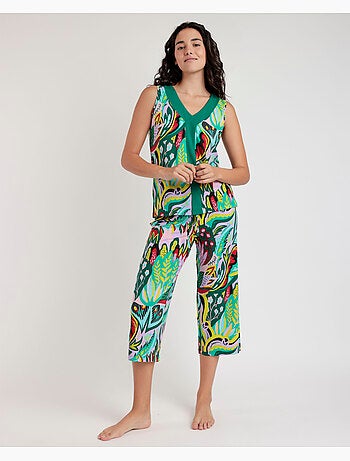 ADMAS LUXURY Pijama Sin Mangas Luxury Hippy para Mujer