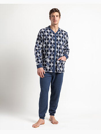 ADMAS MAGNIFIC Pijama Abierto Manga Larga Diamonds para Hombre