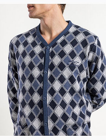 ADMAS MAGNIFIC Pijama Abierto Manga Larga Diamonds para Hombre