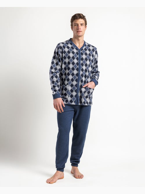ADMAS MAGNIFIC Pijama Abierto Manga Larga Diamonds para Hombre - Kiabi