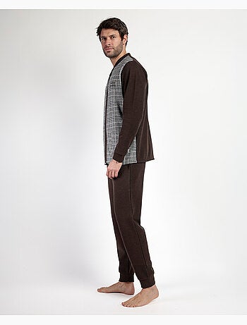 ADMAS MAGNIFIC Pijama Manga Larga Abierto Americano para Hombre