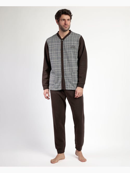 ADMAS MAGNIFIC Pijama Manga Larga Abierto Americano para Hombre - Kiabi ADMAS MAGNIFIC Pijama Manga Larga Abierto Americano para Hombre - Kiabi