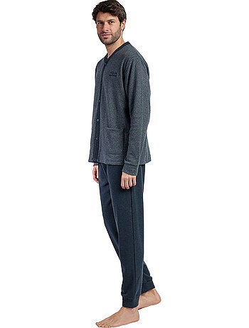 ADMAS MAGNIFIC Pijama Manga Larga Abierto Grigio para Hombre
