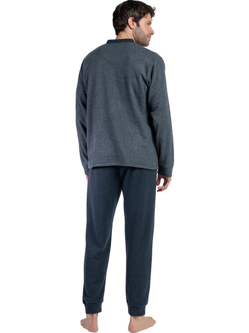 ADMAS MAGNIFIC Pijama Manga Larga Abierto Grigio para Hombre - Kiabi ADMAS MAGNIFIC Pijama Manga Larga Abierto Grigio para Hombre - Kiabi