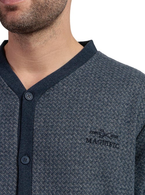 ADMAS MAGNIFIC Pijama Manga Larga Abierto Grigio para Hombre - Kiabi ADMAS MAGNIFIC Pijama Manga Larga Abierto Grigio para Hombre - Kiabi