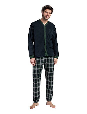 ADMAS MAGNIFIC Pijama Manga Larga Abierto Smeraldo para Hombre