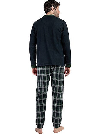 ADMAS MAGNIFIC Pijama Manga Larga Abierto Smeraldo para Hombre