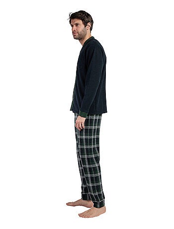 ADMAS MAGNIFIC Pijama Manga Larga Abierto Smeraldo para Hombre