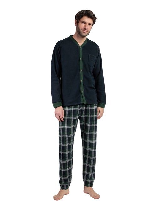 ADMAS MAGNIFIC Pijama Manga Larga Abierto Smeraldo para Hombre - Kiabi ADMAS MAGNIFIC Pijama Manga Larga Abierto Smeraldo para Hombre - Kiabi