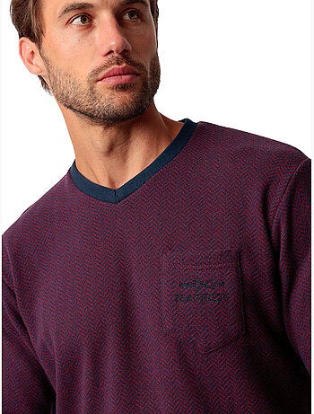 ADMAS MAGNIFIC Pijama Manga Larga Claret para Hombre
